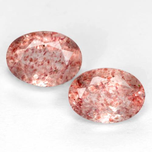 Medium Pink Strawberry Quartz Gem - 0.8ct Oval Facet (ID: 551343)