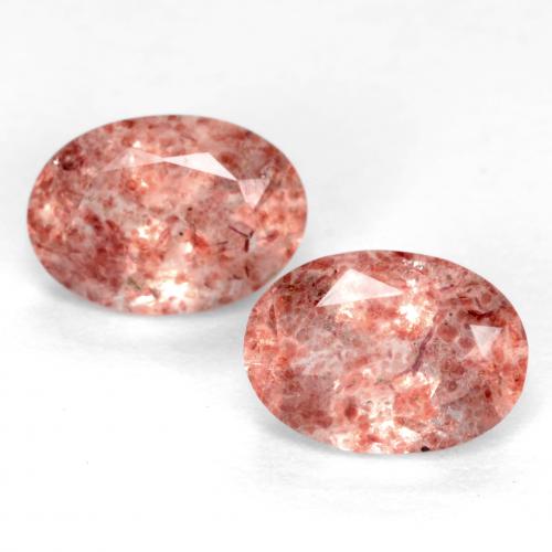 Rosado frambuesa Cuarzo Fresa Gema - 0.8ct Forma ovalada (ID: 551346)