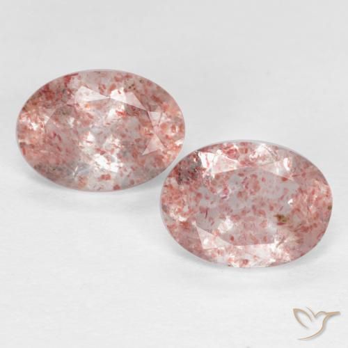 Light Pink Strawberry Quartz Gem - 0.8ct Oval Facet (ID: 551537)