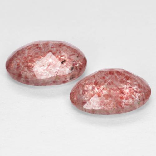 Strawberry Quartz Gemstones in 7 x 5 mm (calibrated) Size for Sale, Strawberry Quartz Stones in Light Rose Pink Color
