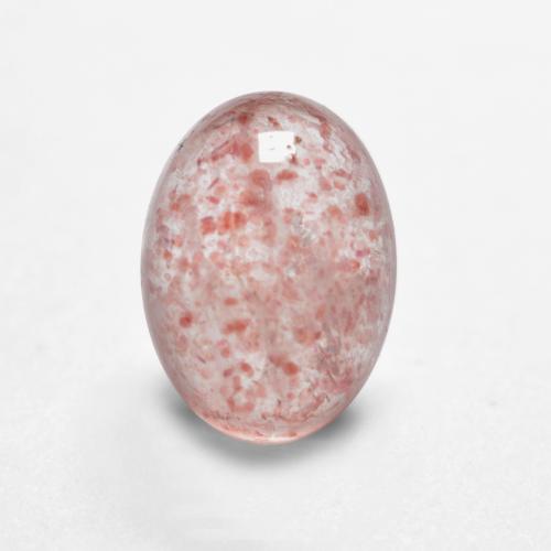 Rosado claro Cuarzo Fresa Gema - 1ct Cabujón Óvalo (ID: 552948)
