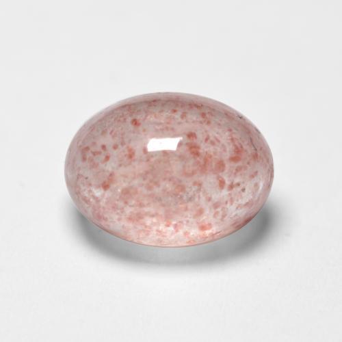 1.04 ct Pink Strawberry Quartz Stone, Natural Strawberry Quartz in Oval Cabochon Shape for Sale