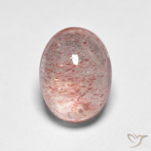 1.76ct Natural Light Pink Strawberry Quartz, Oval, Transparent