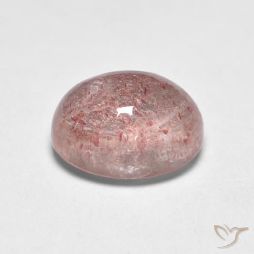 Strawberry Quartz Gemstone in 8 x 6 mm (calibrated) Size for Sale, Strawberry Quartz Stone in Light Pink Color