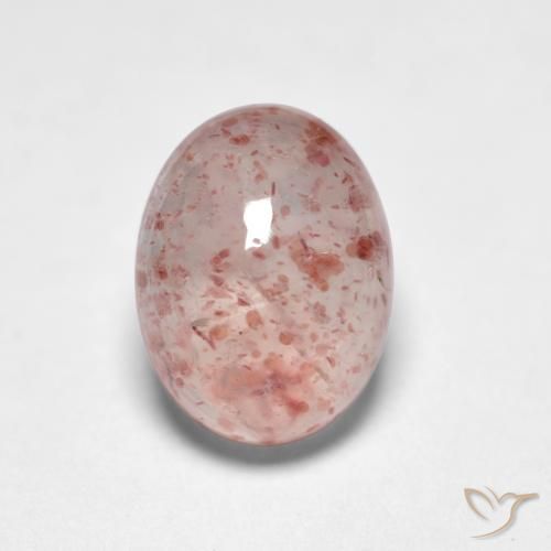 1.82ct Natural Light Pink Strawberry Quartz, Oval, Transparent