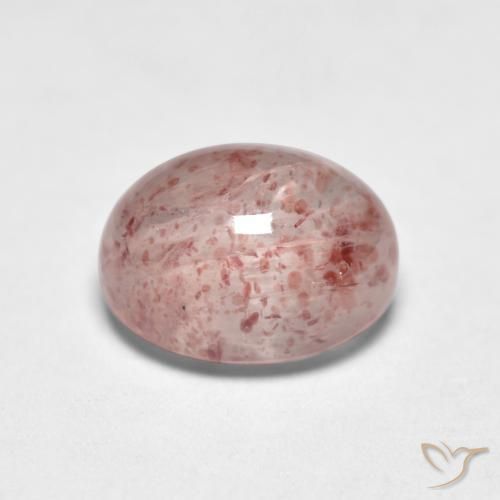 Strawberry Quartz Gemstone in 8 x 6 mm (calibrated) Size for Sale, Strawberry Quartz Stone in Light Pink Color