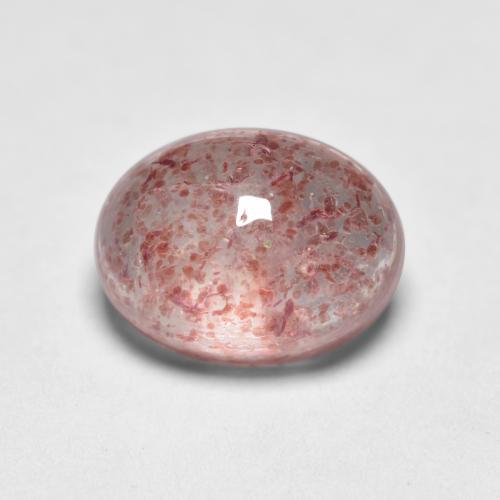 1.72 ct Pink Strawberry Quartz Stone, Natural Strawberry Quartz in Oval Cabochon Shape for Sale