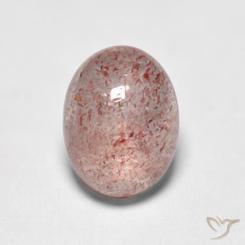 1.56ct Natural Light Pink Strawberry Quartz, Oval, Translucent