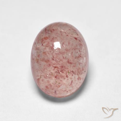 1.73ct Natural Light Pink Strawberry Quartz, Oval, Translucent