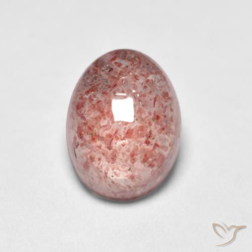 1.58ct Natural Medium Pink Strawberry Quartz, Oval, Transparent