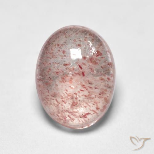 1.43ct Natural Light Pink Strawberry Quartz, Oval, Transparent