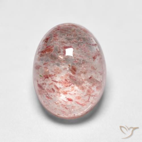 1.83ct Natural Light Bubblegum Pink Strawberry Quartz, Oval, Transparent