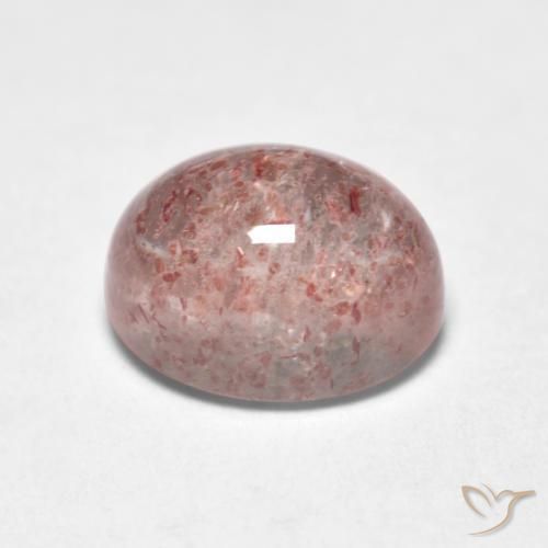 Strawberry Quartz Gemstone in 8 x 6 mm (calibrated) Size for Sale, Strawberry Quartz Stone in Light Bubblegum Pink Color