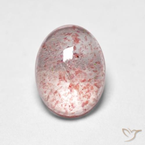 1.27ct Natural Light Pink Strawberry Quartz, Oval, Transparent