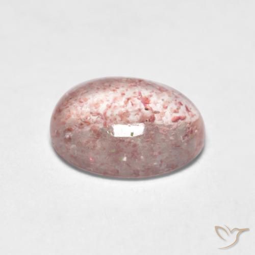 Strawberry Quartz Gemstone in 8.1 x 6.3 mm Size for Sale, Strawberry Quartz Stone in Light Pink Color
