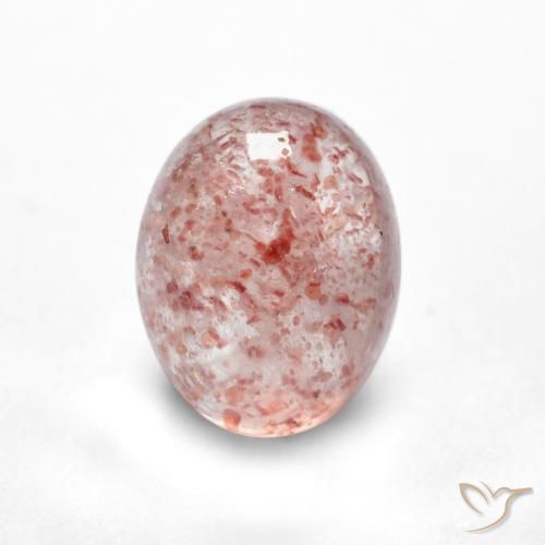 1.78ct Natural Light Pink Strawberry Quartz, Oval, Translucent