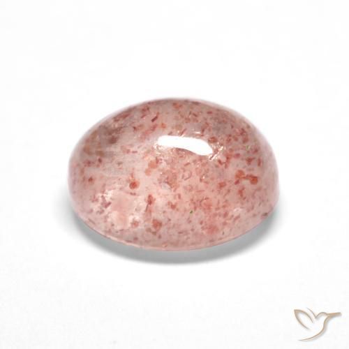 Strawberry Quartz Gemstone in 8 x 6 mm (calibrated) Size for Sale, Strawberry Quartz Stone in Light Pink Color