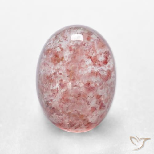 1.73ct Natural Light Pink Strawberry Quartz, Oval, Translucent