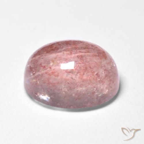 Strawberry Quartz Gemstone in 8 x 6 mm (calibrated) Size for Sale, Strawberry Quartz Stone in Light Pink Color