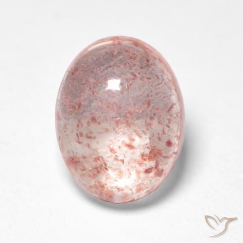 Quartz Fraise Ovale en damier des États-Unis 1,51 ct, dimension 8,1 x 6,2mm, pureté Transparent, pierre gemme naturelle Non traité, 1 pièce Quartz Fraise de couleur Rose clair, dureté Mohs de 7 convient aux bijoux de tous les jours, pierre de sagesse, Photo A