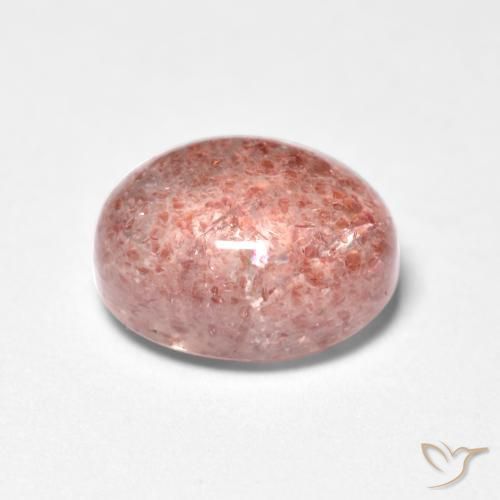Strawberry Quartz Gemstone in 8 x 6 mm (calibrated) Size for Sale, Strawberry Quartz Stone in Medium Pink Color