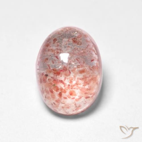 Quarzo fragola ovale da 1,65 ct, 8 x 6,1 mm dalla Russia, Photo A