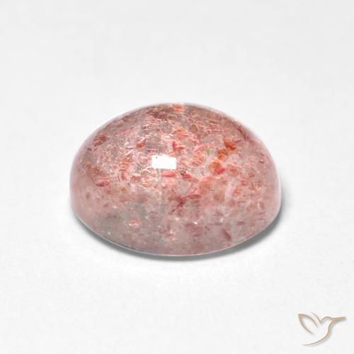 Strawberry Quartz Gemstone in 8 x 6 mm (calibrated) Size for Sale, Strawberry Quartz Stone in Light Pink Color