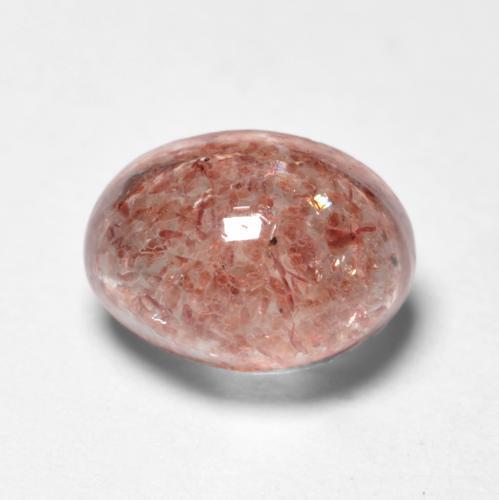 1.07 ct Pink Strawberry Quartz Stone, Natural Strawberry Quartz in Oval Cabochon Shape for Sale