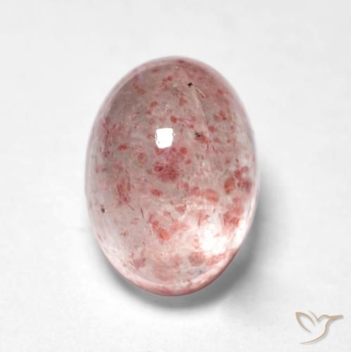 1.28ct Natural Earthy Pink Strawberry Quartz, Oval, Transparent
