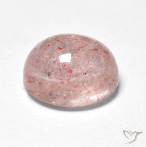 Strawberry Quartz Gemstone in 7 x 5 mm (calibrated) Size for Sale, Strawberry Quartz Stone in Earthy Pink Color