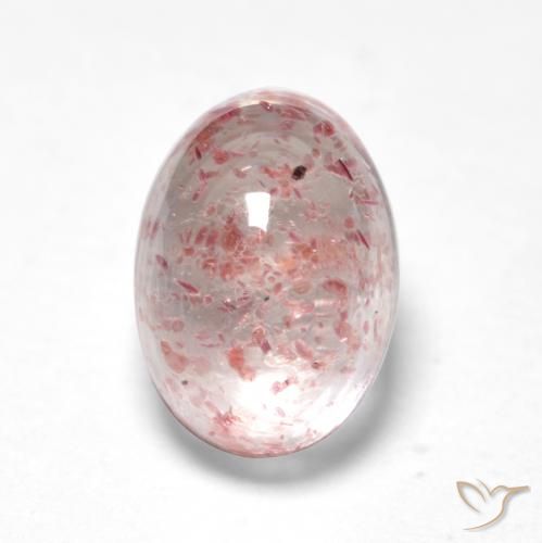 1.21ct Natural Light Pink Strawberry Quartz, Oval, Transparent