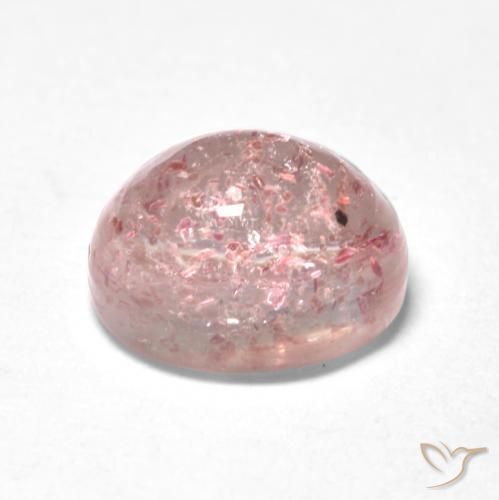 Strawberry Quartz Gemstone in 7 x 5 mm (calibrated) Size for Sale, Strawberry Quartz Stone in Light Pink Color