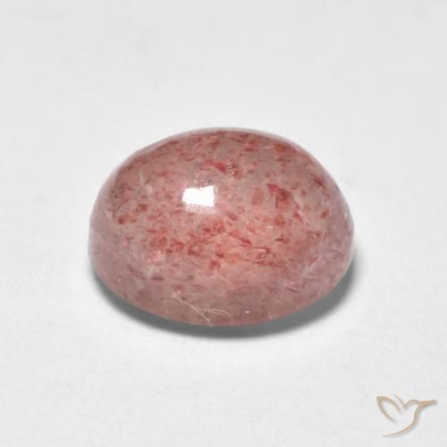 Strawberry Quartz Gemstone in 7 x 5 mm (calibrated) Size for Sale, Strawberry Quartz Stone in Deep Pink Color