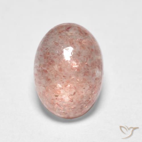 Cuarzo Fresa Rosa Cabujón Óvalo de 7 x 5,1mm de Rusia, peso de 1.02 ct, piedra preciosa natural No tratado en claridad Transparente, Cuarzo Fresa de 1 pieza - Color: Rosado claro, dureza Mohs de 7 Adecuado para joyas de uso diario, Photo A