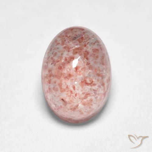 1.27ct Natural Earthy Pink Strawberry Quartz, Oval, Translucent