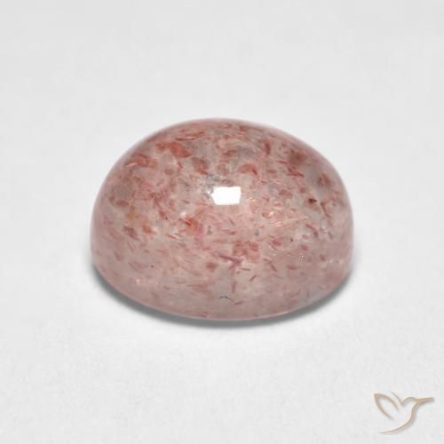 Strawberry Quartz Gemstone in 7 x 5 mm (calibrated) Size for Sale, Strawberry Quartz Stone in Earthy Pink Color