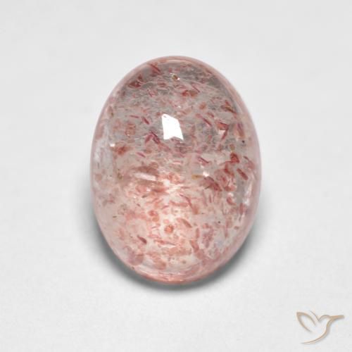 1.46ct Natural Light Pink Strawberry Quartz, Oval, Translucent