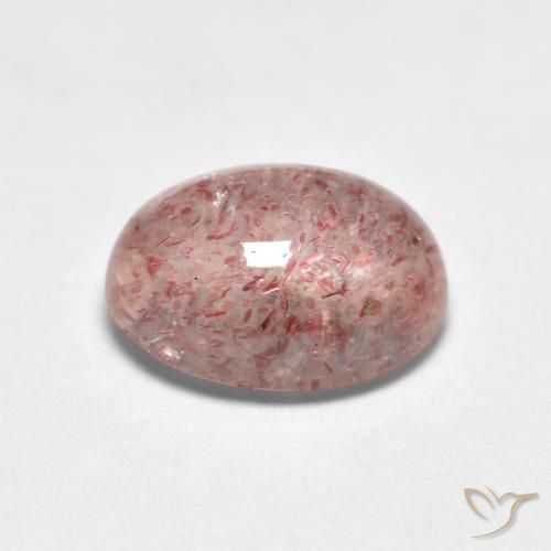 Strawberry Quartz Gemstone in 8 x 6 mm (calibrated) Size for Sale, Strawberry Quartz Stone in Light Pink Color