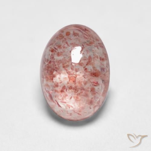 1.15ct Natural Earthy Pink Strawberry Quartz, Oval, Translucent