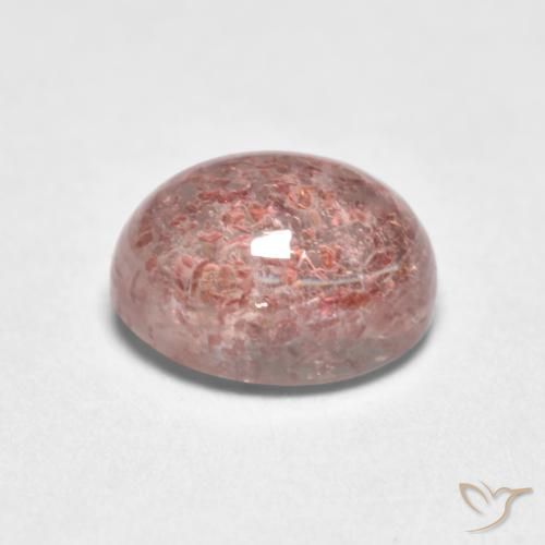 Strawberry Quartz Gemstone in 7 x 5 mm (calibrated) Size for Sale, Strawberry Quartz Stone in Earthy Pink Color