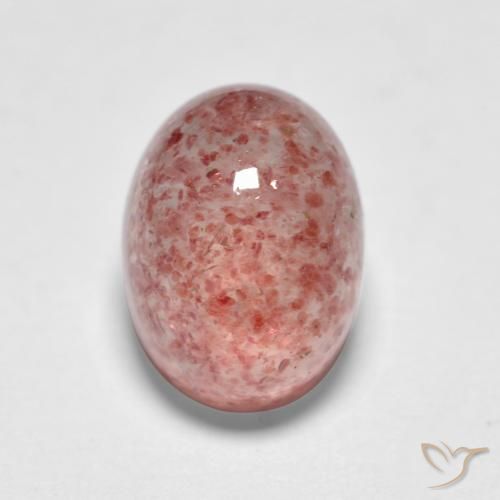 1.82ct Natural Medium Pink Strawberry Quartz, Oval, Translucent
