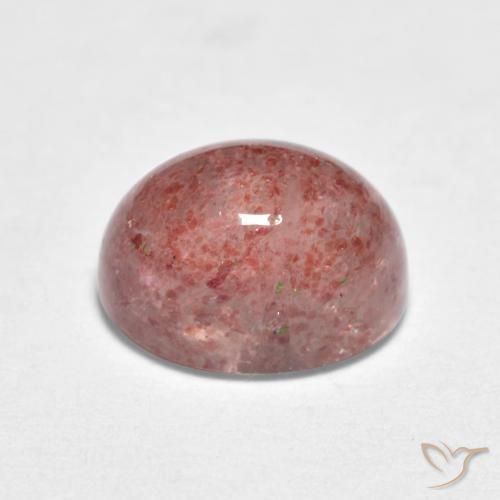 Strawberry Quartz Gemstone in 8 x 6 mm (calibrated) Size for Sale, Strawberry Quartz Stone in Medium Pink Color