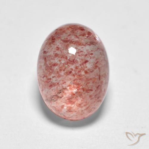 1.83ct Natural Medium Pink Strawberry Quartz, Oval, Translucent