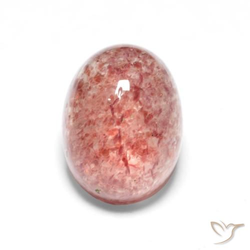 1.76ct Natural Raspberry Pink Strawberry Quartz, Oval, Translucent
