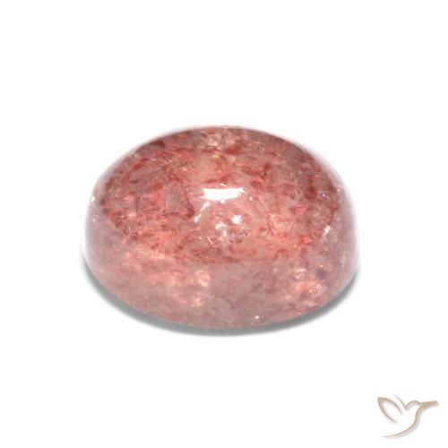 Strawberry Quartz Gemstone in 8 x 6 mm (calibrated) Size for Sale, Strawberry Quartz Stone in Raspberry Pink Color
