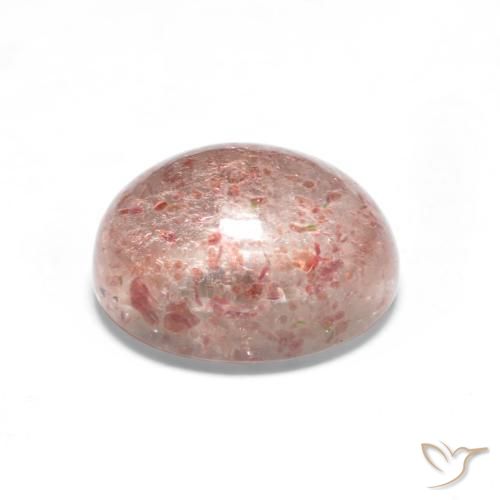 Strawberry Quartz Gemstone in 8.2 x 6.3 mm Size for Sale, Strawberry Quartz Stone in Earthy Pink Color