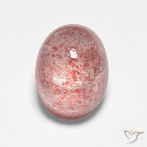 1.91ct Natural Medium Pink Strawberry Quartz, Oval, Translucent