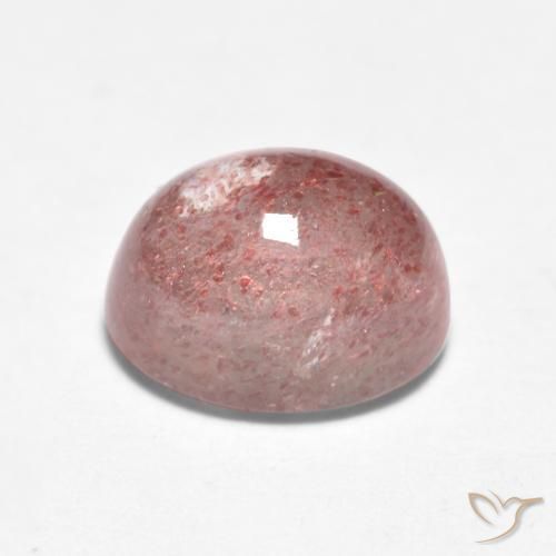 Strawberry Quartz Gemstone in 8 x 6 mm (calibrated) Size for Sale, Strawberry Quartz Stone in Medium Pink Color
