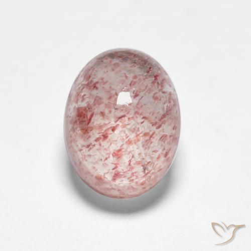1.97ct Natural Light Bubblegum Pink Strawberry Quartz, Oval, Translucent