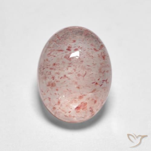 1.78ct Natural Light Pink Strawberry Quartz, Oval, Translucent